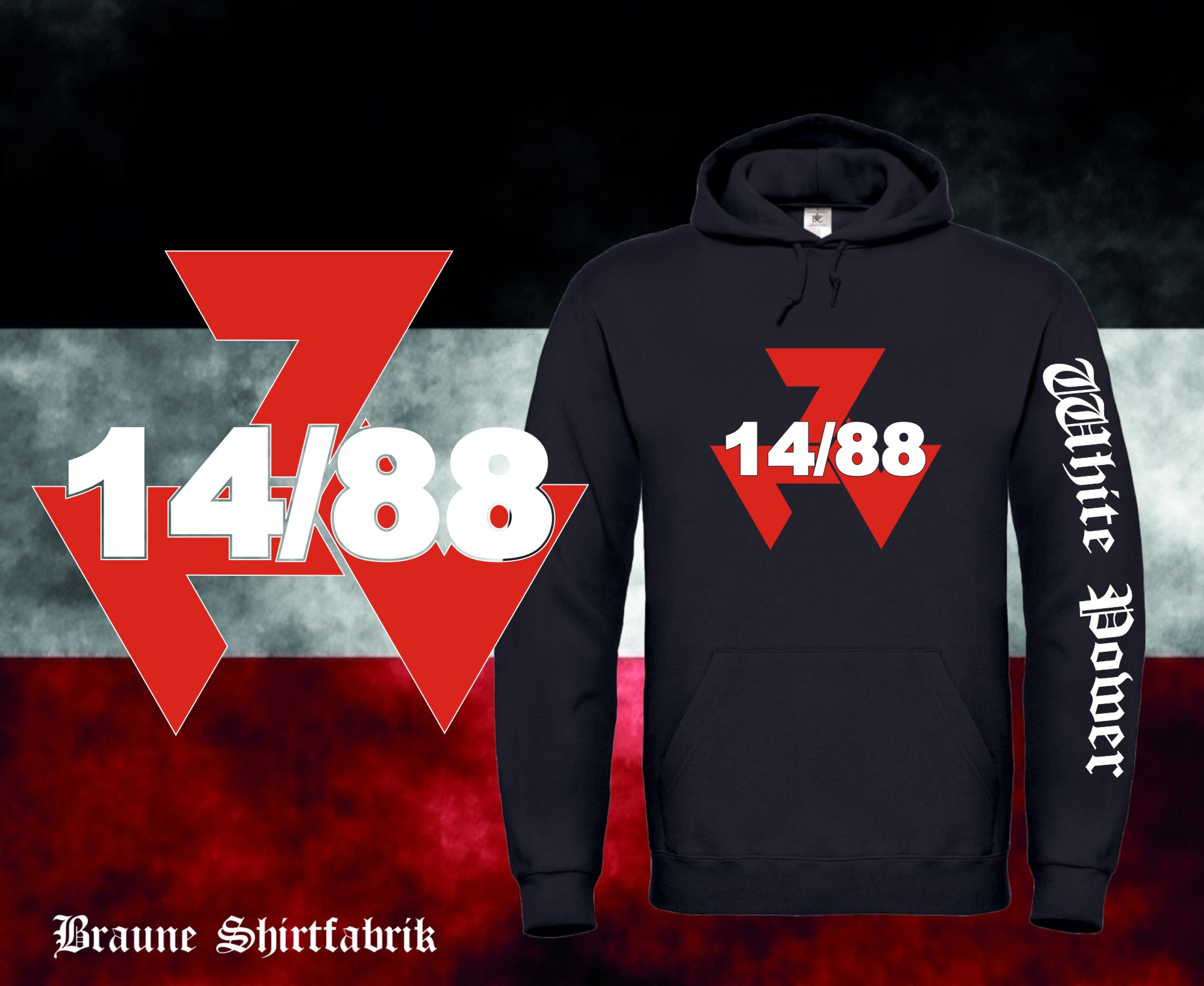 88 / White Power Kapuzenpullover (Unisex)