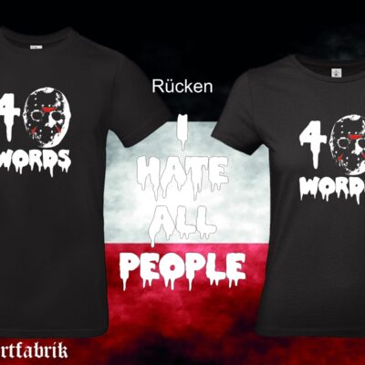 4 Words Männer / Frauen T-Hemd