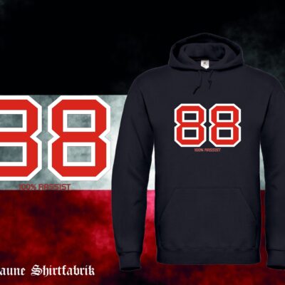 88 / 100% Rassist Kapuzenpullover (Unisex)