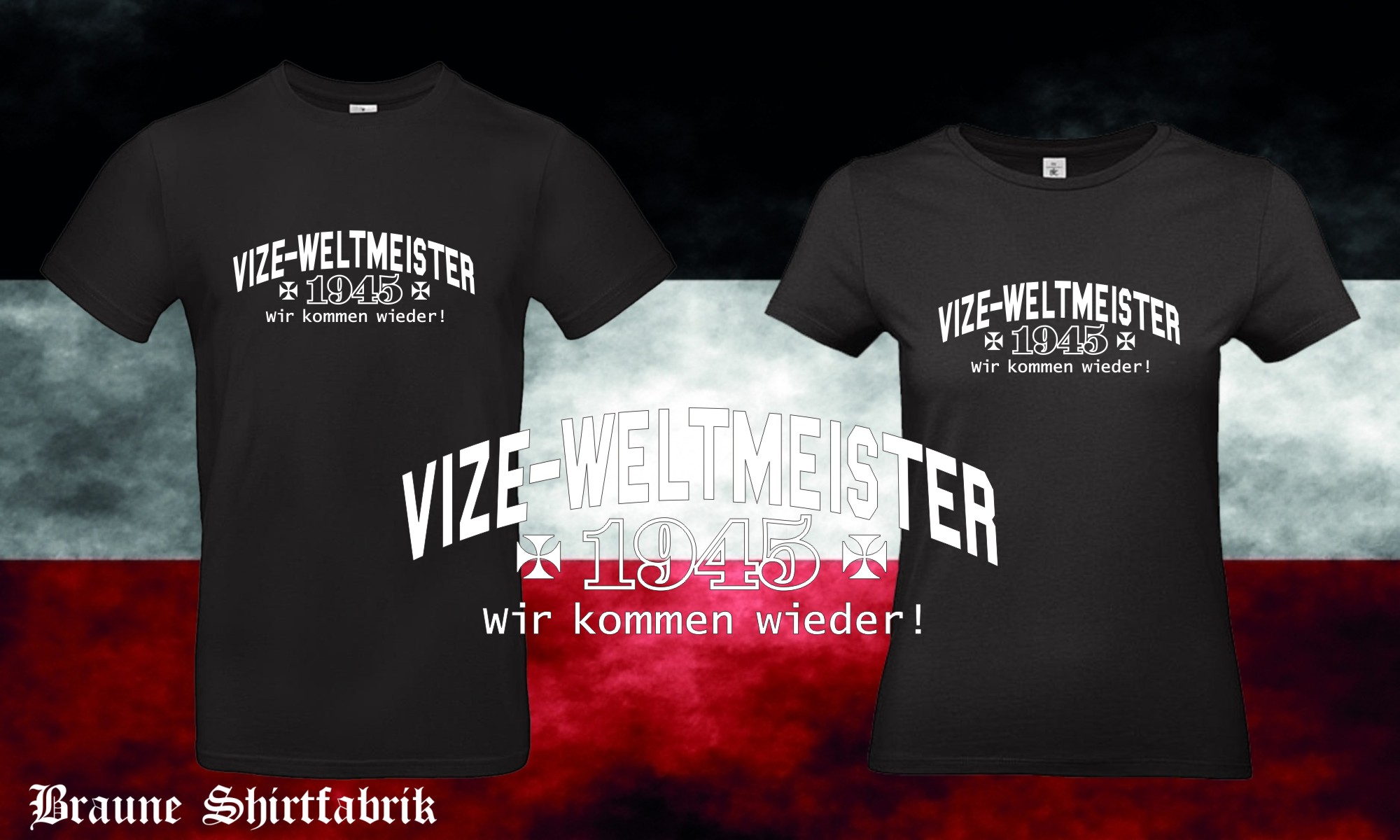 Vizeweltmeister 1945 Männer / Frauen T-Hemd