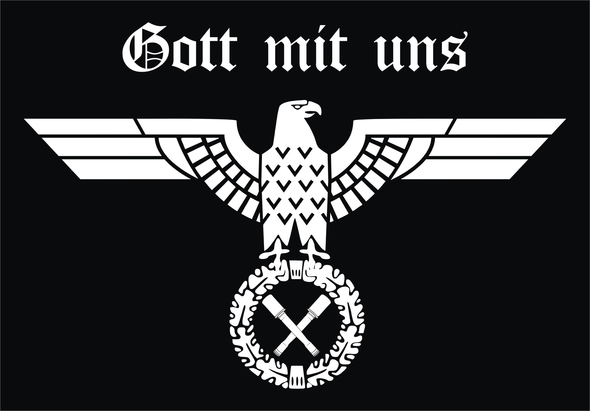Gott mit uns / Adler Kapuzenpullover (Unisex) – Bild 2